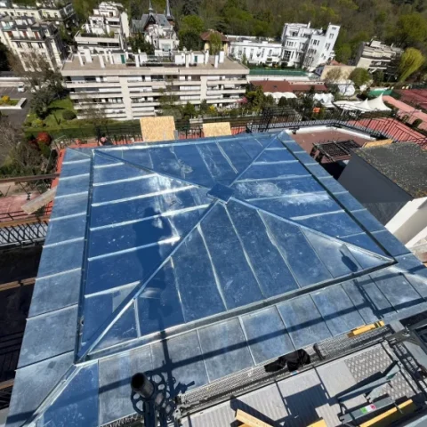 Dépendance en ossature bois et couverture en zinc Poissy 78300 - finitions