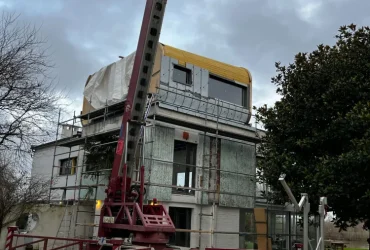 Surélévation ossature bois & zinc quartz Poissy a Poissy 78300 - en cours